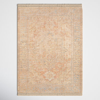 Jones Oriental Handwoven Orange Area Rug