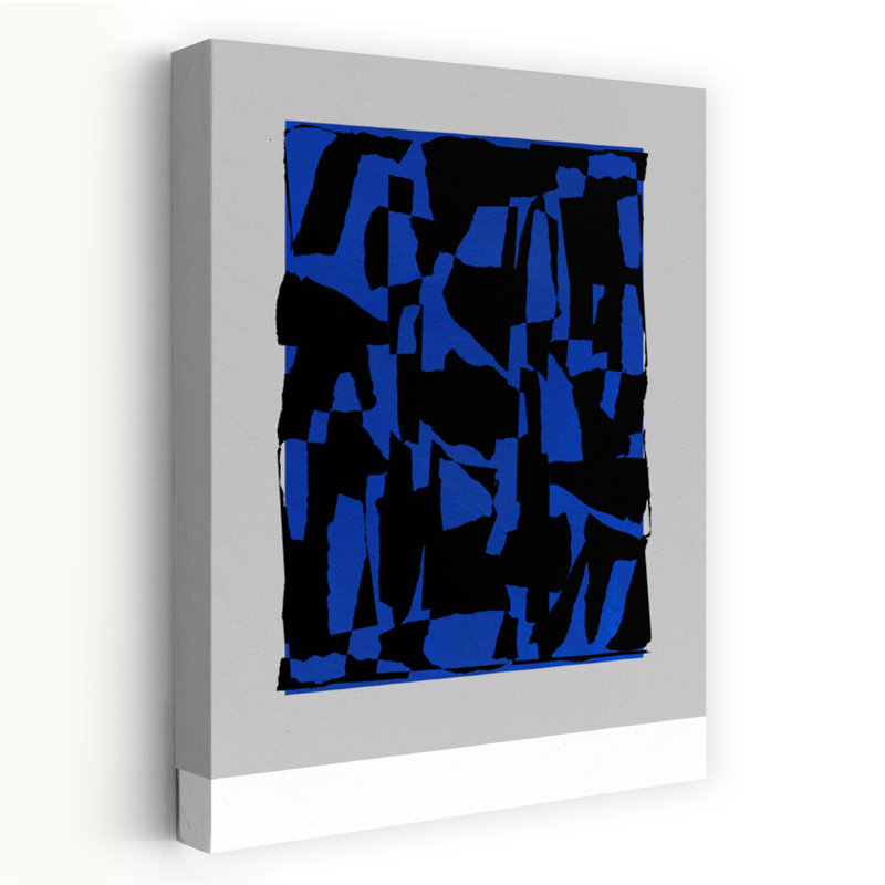 Art contemporain abstrait géométrique, H 36 po x l 24 po