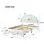 Smart LED White Velvet Bed Frame With Storage Drawers, Scalloped Petal Headboard & App Control, European Single (90X200cm) & Double (140X200cm)-1450362954