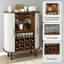 Armoire de bar moderne avec porte-bouteilles et porte-verres, buffet de cuisine avec rangement-129503864