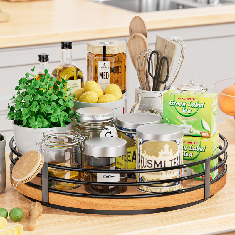 Organisateur de plateau tournant 13 "Lazy Susan, H 2,5 po x l 13 po x P 13 po