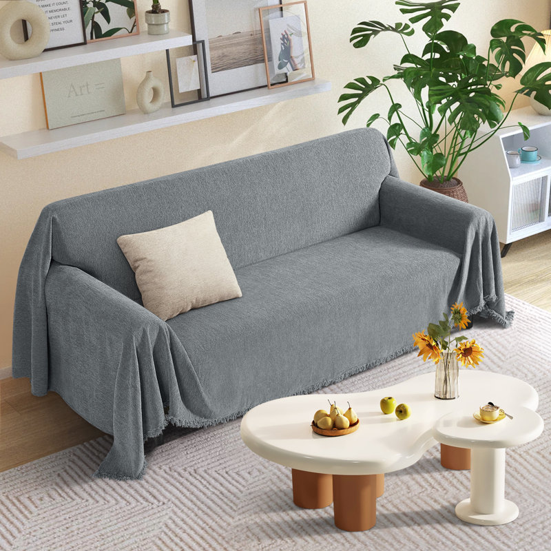 Wald Soft Sofa Cover,Washable Sectional Slipcover,Durable Sofa Blanket Couch Cover,Pet Friendly Bed Cover