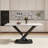 Contemporary Artificial Stone Straight Edge Dinig Table with  Metal Leg-1956294991-2004406413-2004406411
