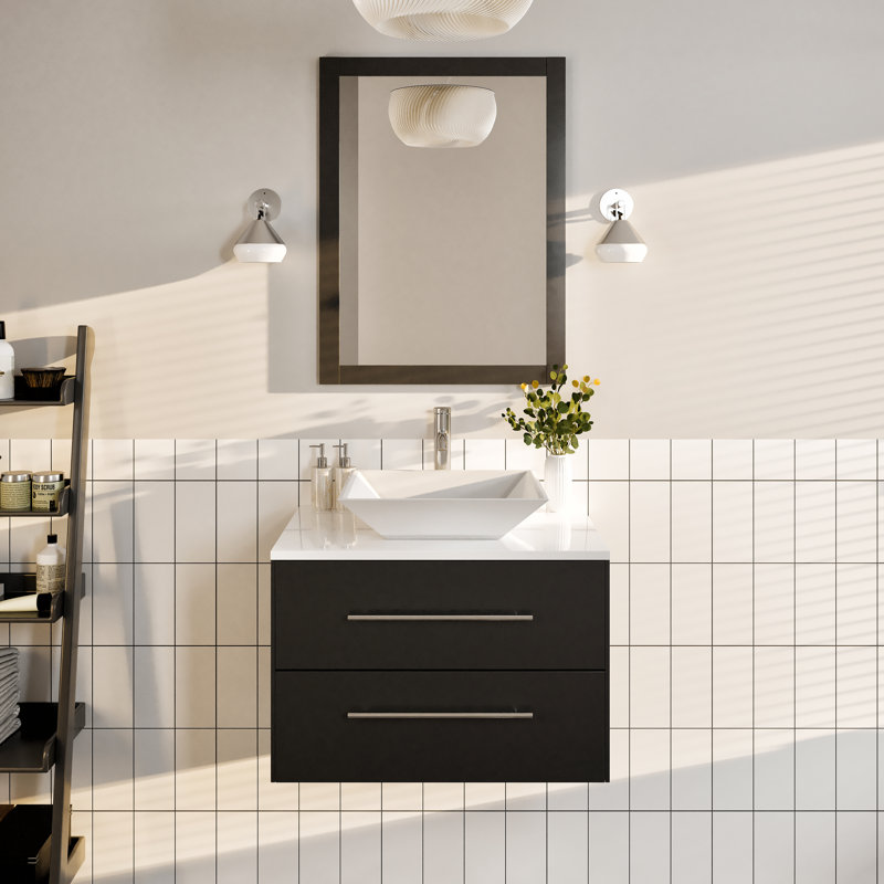 Juarez Modern 24.25" Single Bathroom Vanity, Espresso