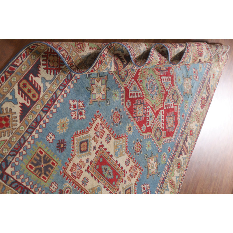 Tapis oriental bleu clair Kazak