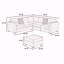 Ensemble de canapé 4 pièces L-Sectional RAF / LAF-515867303