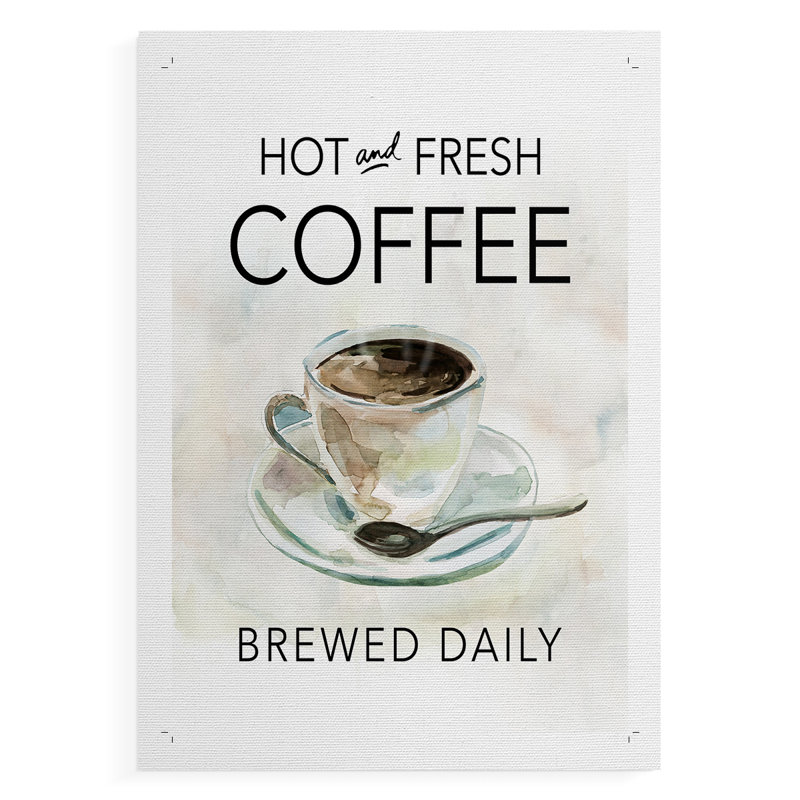 Café chaud et frais - impression sur toile seulement - non encadrée, H 18 po x l 12 po