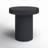 Black Wooden Dimensional Ribbed Side End Accent Table