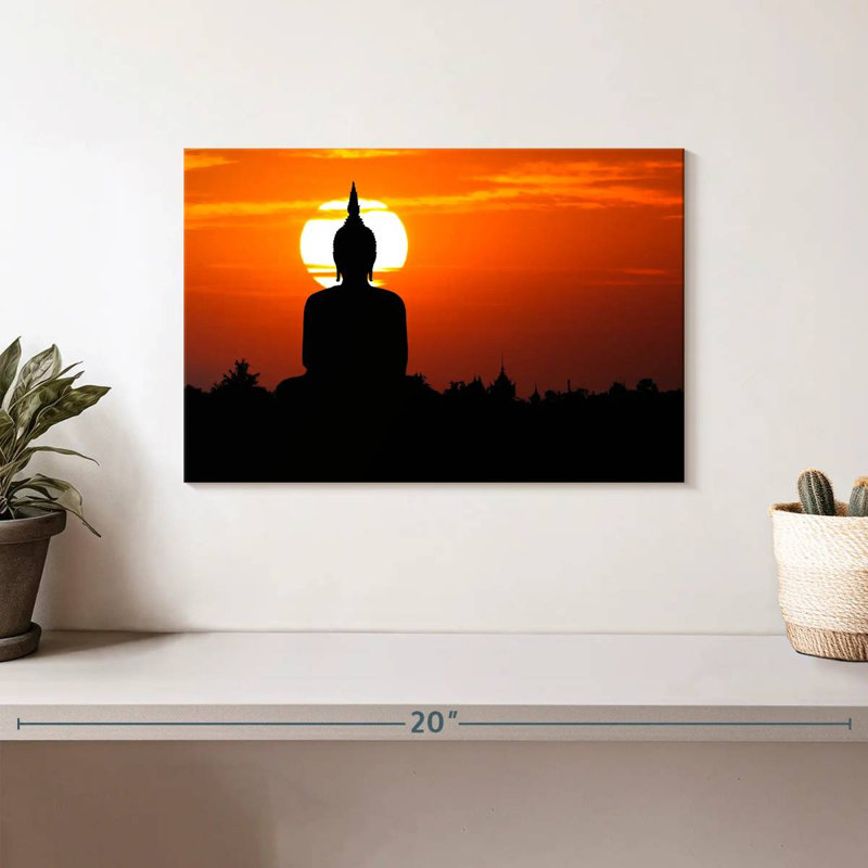 Silhouette de Bouddha géant Kerrick, H 8 po x l 12 po