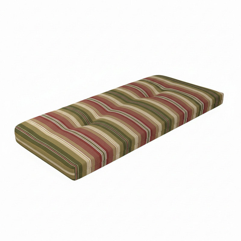 Coussin de remplacement pour causeuse d'extérieur Sunbrella, Calista Cabernet rayé