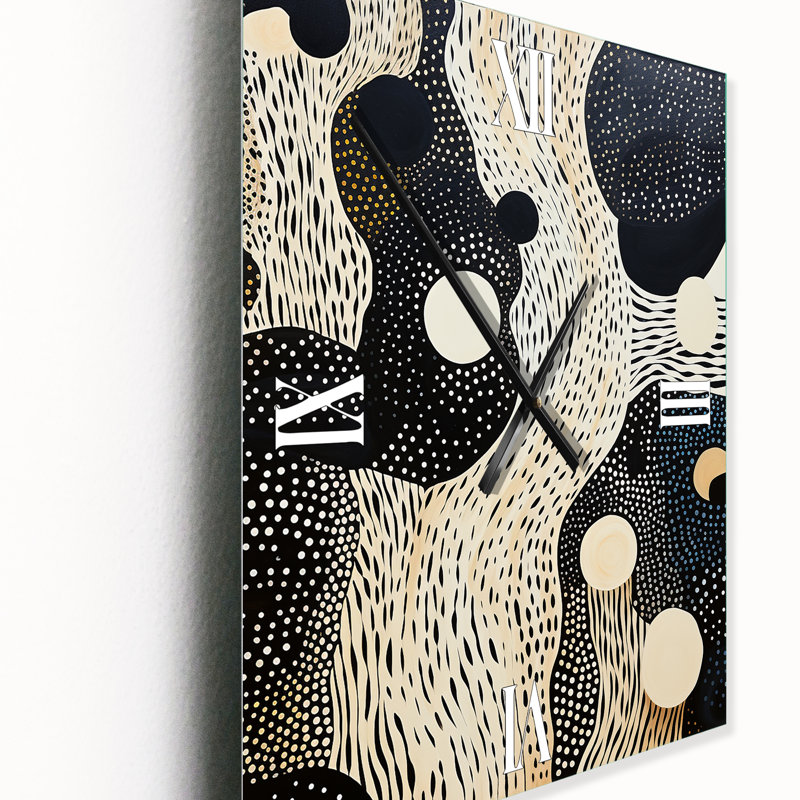 Horloge murale moderne Deep Marine Scenes Modern Collage III - Coastal Coral, Médium