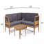 4-Piece Sofa Set, Dark Gray