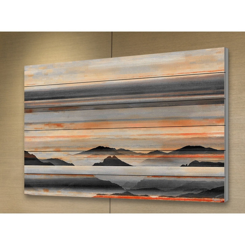 «Anim Desert Mountains», impression sur bois blanc, H 24 po x l 36 po x P 1,5 po