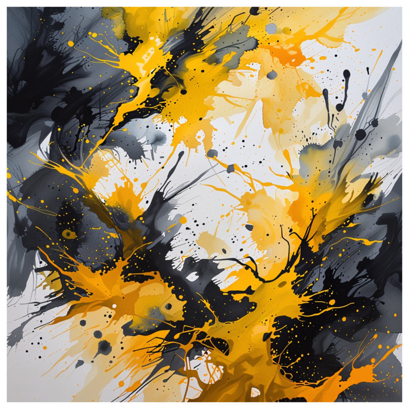 Coussin Abstract Abstract Splatter, 20 x 20 inches