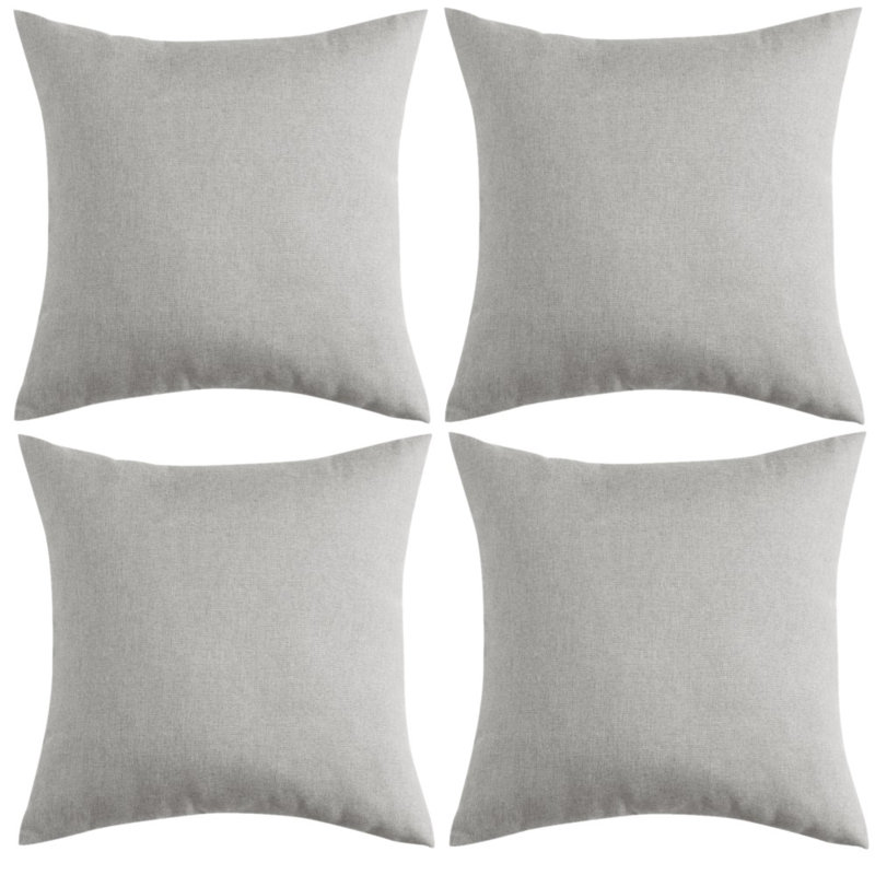 Balough Outdoor Reversible Pillow Cover, Gray