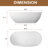 Tangent 69 inch Solid Surface Stone Freestanding Soaking Bathtub