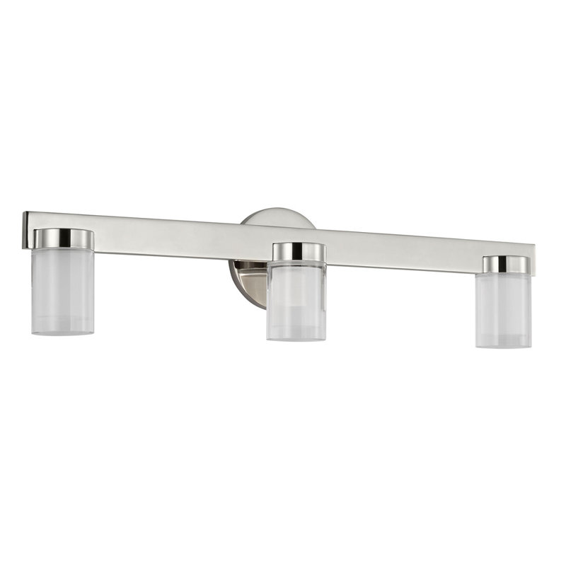 Esfera 3 - Light LED Bath Sconce, Polished Nickel