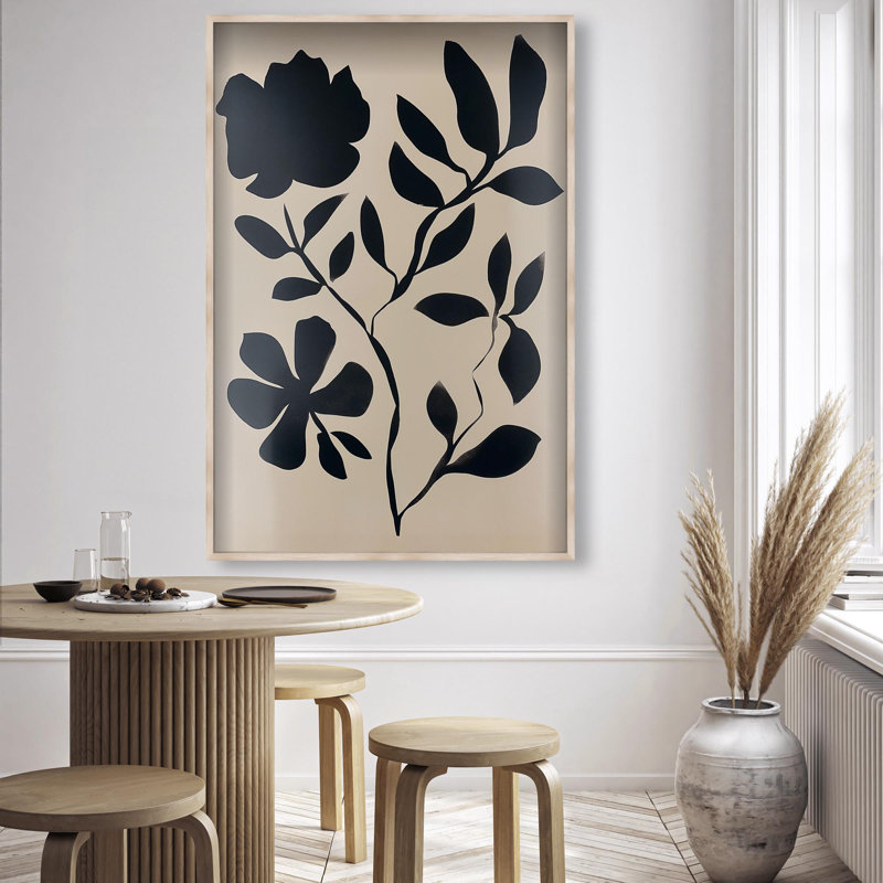 Oliver Gal Cinder Bloom I Floral & Botanical - Luxury Shadowbox Framed Wall Art, 47" H x 32" W, Cream