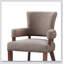 Chaise avec accoudoirs en polyester