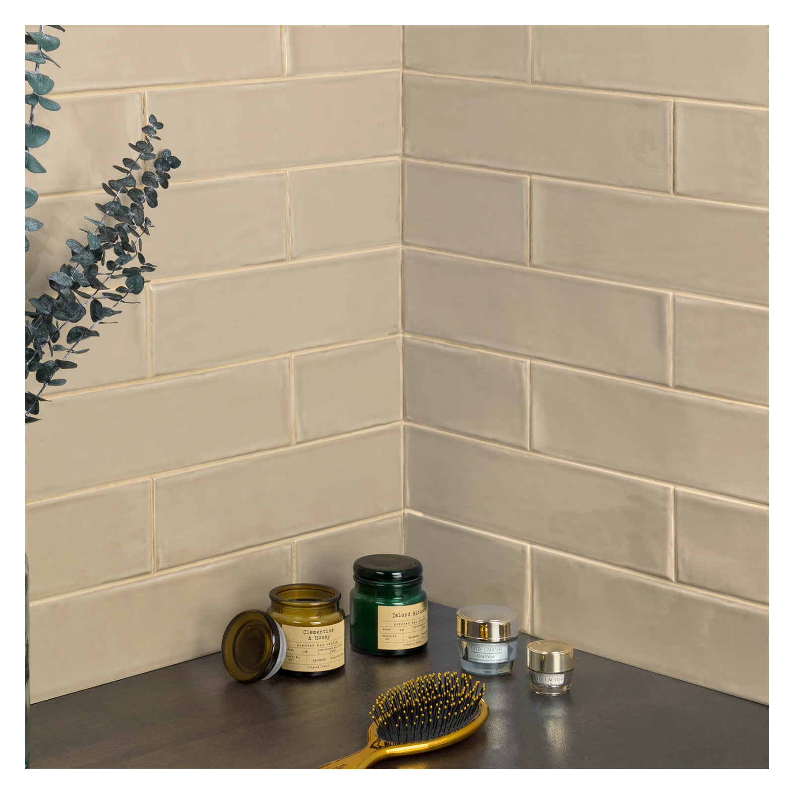 Midland 3'' W x 12'' L Polished Ceramic Subway Tile (5.38 sq. ft. / box), Fawn