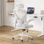 Chaise de bureau ergonomique, chaise de bureau avec appui-tête, chaise d'ordinateur à haut dossier avec accoudoirs et support lombaire réglable pour la salle d'étude de bureau à domicile