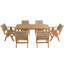 Table de salle à manger en bois 68,9 pouces, matériau de hanches, trou de parasol, idéal pour les espaces extérieurs et intérieurs
