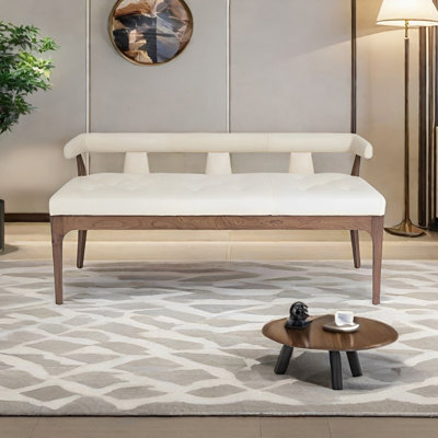 Faux Leather Upholstered Bench