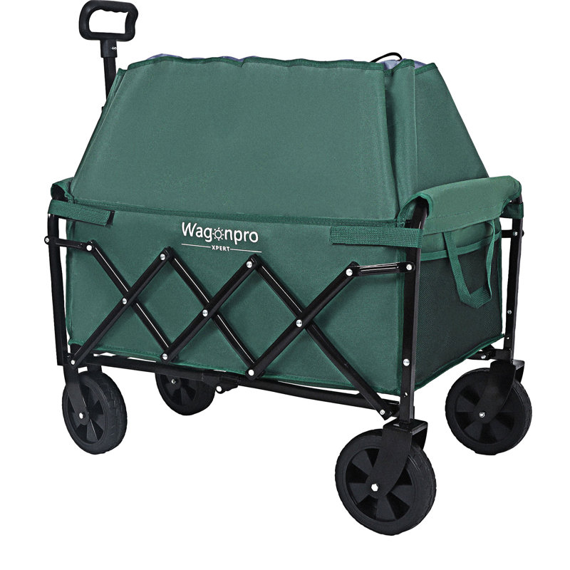Expandable Dual-Layer Utility Wagon, Green