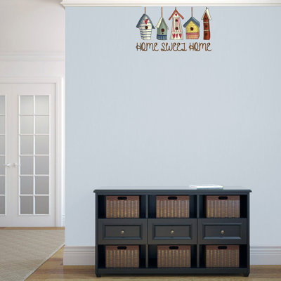 Home Sweet Home Bird Houses Printed Wall D&eacute;cor
