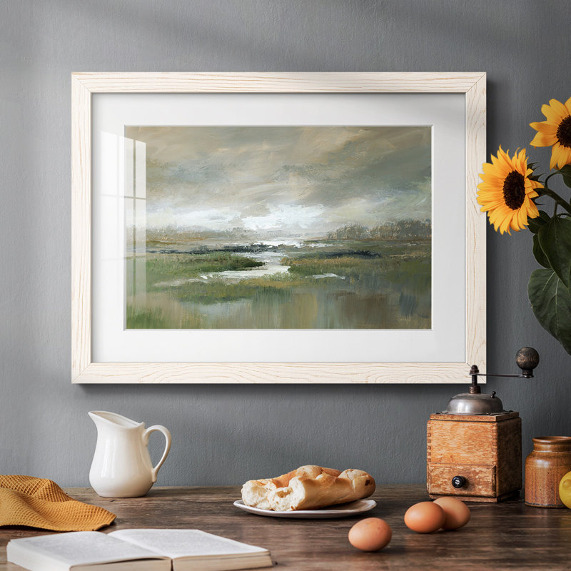 Misty Inlet, impression sur papier encadrée, Blanc, H 28 po x l 42 po x P 1,5 po