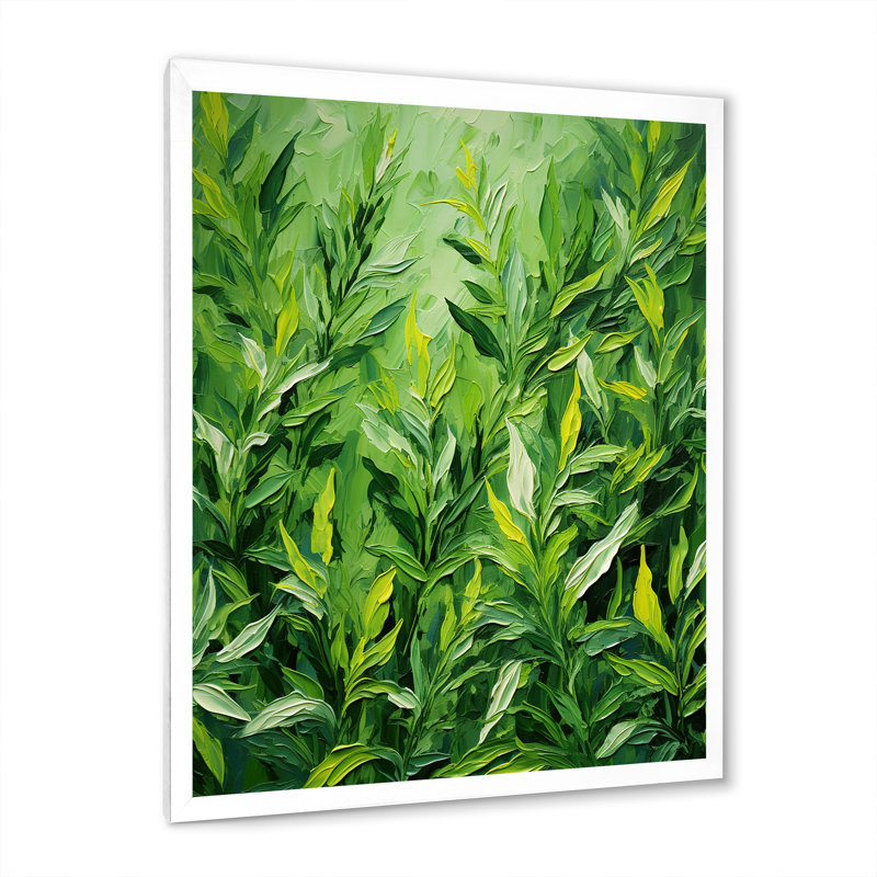 Herbs Tarragon Tales 1 - Art mural herbes florales, Cadre simple blanc, H 32 po x l 16 po x P 1 po