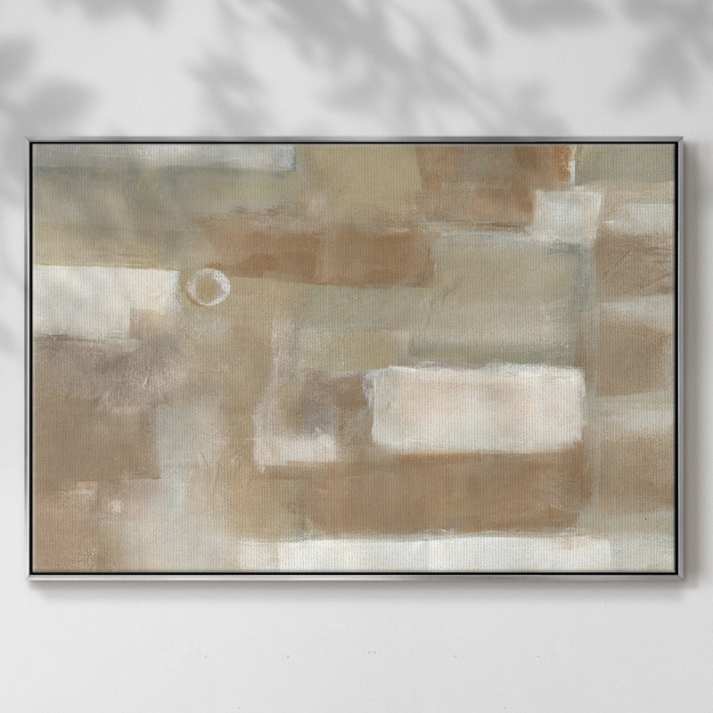 " Neutral Expression I ", Silver Framed, 27" H x 41" W x 2" D