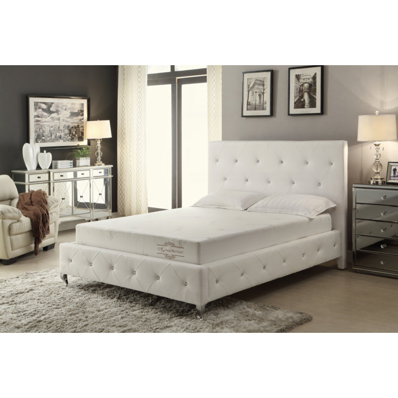 Matelas simple en mousse viscoélastique infusée: support extra ferme à 3 couches, housse en tricot extensible, rouleau compressé dans une boîte. Infusion rafraîchissante d'aloès pour un sommeil confortable et confortable