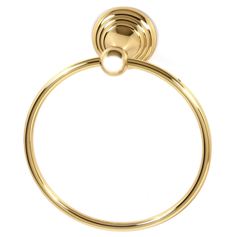 Embassy Wall Mounted Towel Ring, Polished Brass