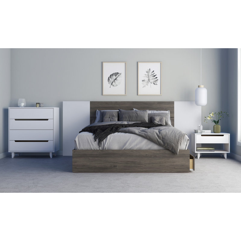 Tête de lit Mayne, Grand, Gris foncé
