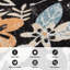 Tapis noir à motif floral multicolore-1958862198