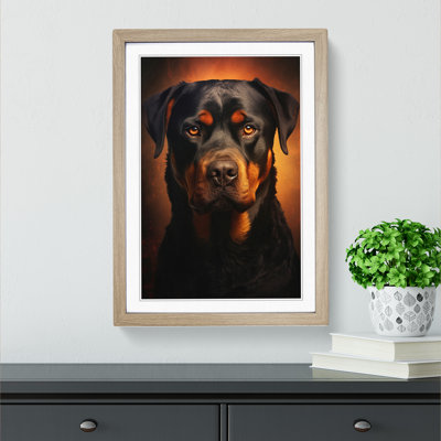Rottweiler Digital Art - Framed Print