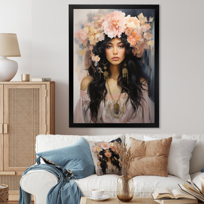 «Boho Latina Woman Ethereal Beauty III», reproduction sur toile