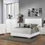Table de chevet blanche 2 tiroirs ultrabrillante