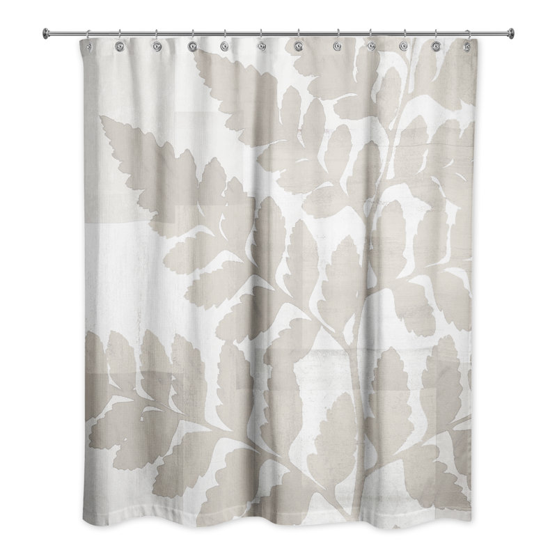 Floral Shower Curtain, Beige