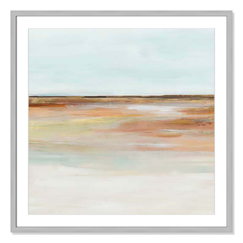 «Coastal Glades I Print» par Ian C, H 32 po x l 32 po x P 1,25 po, Encadré de boîte argent