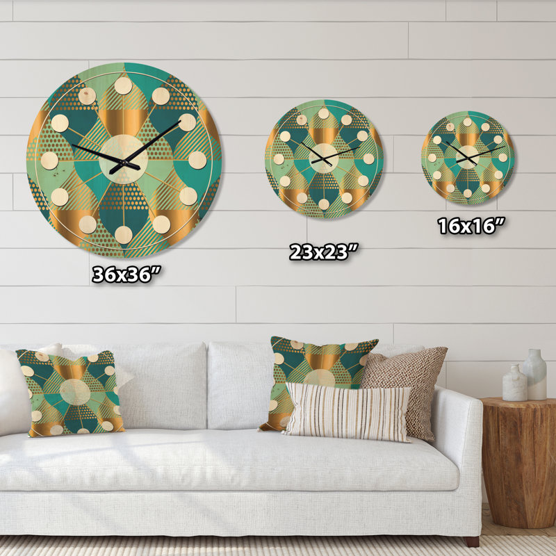 Horloge murale en bois Luxury Drops II, Moyen