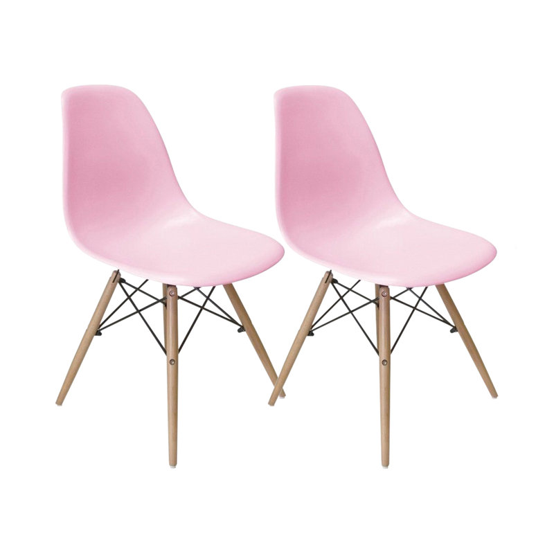 Jordan 16.5'' H Side Chair, Pink, Natural
