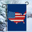 Drapeau de jardin à double face texturé US Map