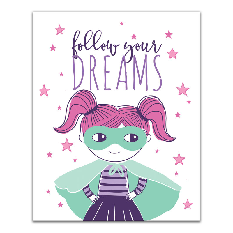Art sur toile super fille rêve Wagga Wagga, H 20 po x l 16 po x P 1,25 po