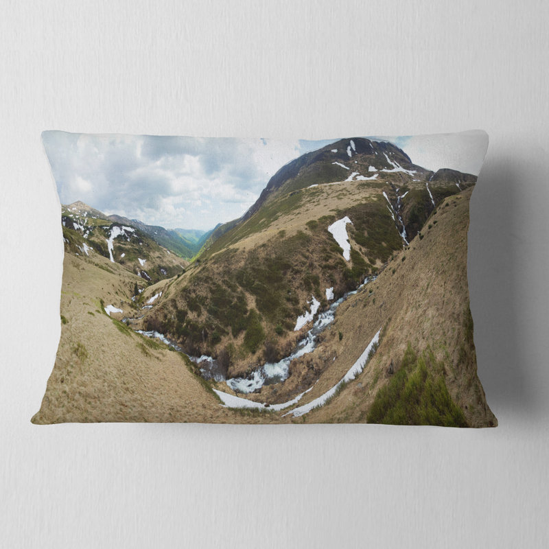Coussin décoratif paysage imprimé paysage sauvage Sprint Mountain