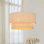 Lustre tambour en rotin gradué à 4 lumières de 20 pouces avec hauteur réglable et finition dorée