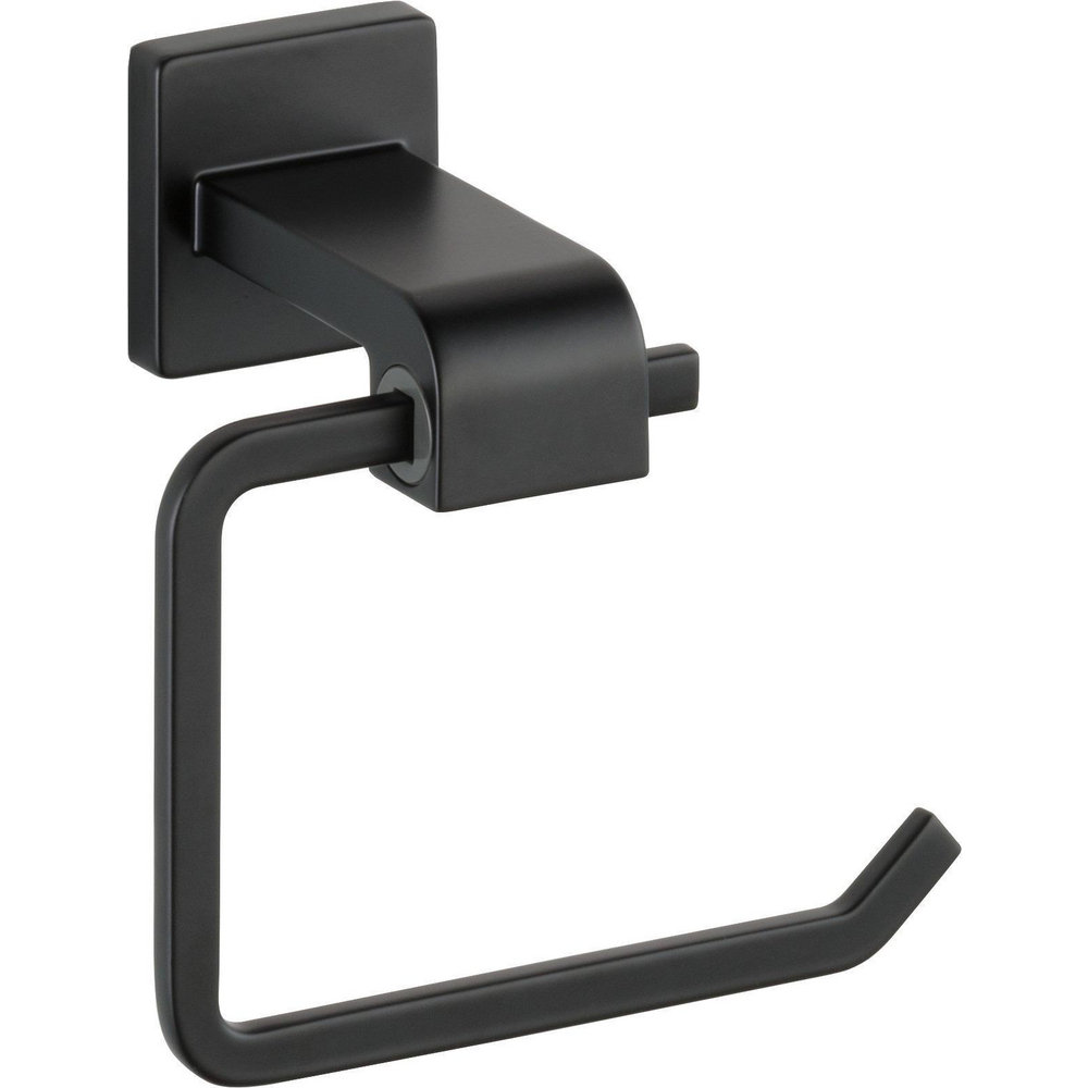 Ara Wall Mount Open Square Toilet Paper Holder Bath Hardware Accessory in Matte Black Delta
