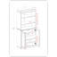 Garde-manger Birce 100% bois massif 32 po avec portes solides, 2 tiroirs et tablettes réglables-679166555