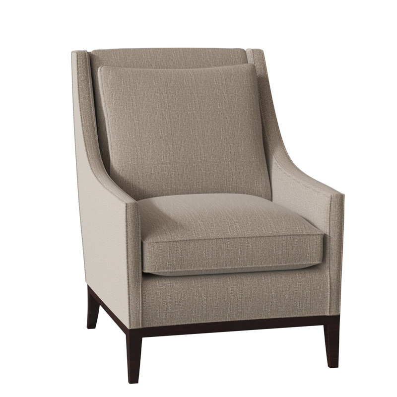 Eastside Wingback Chair, Leah Desert Rose, Black Walnut